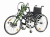 Praschberger Challenger sykkelfront med motor og gir - eksempel fra produktgruppen hjelpemidler til sammenkobling av sykkel og rullestol Praschberger Challenger sykkelfront med motor og gir - eksempel fra produktgruppen hjelpemidler til sammenkobling av sykkel og rullestol