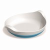 Hvit/blå suppetallerken - ergonomisk  - eksempel fra produktgruppen tallerkner, -varmere og smørebrett